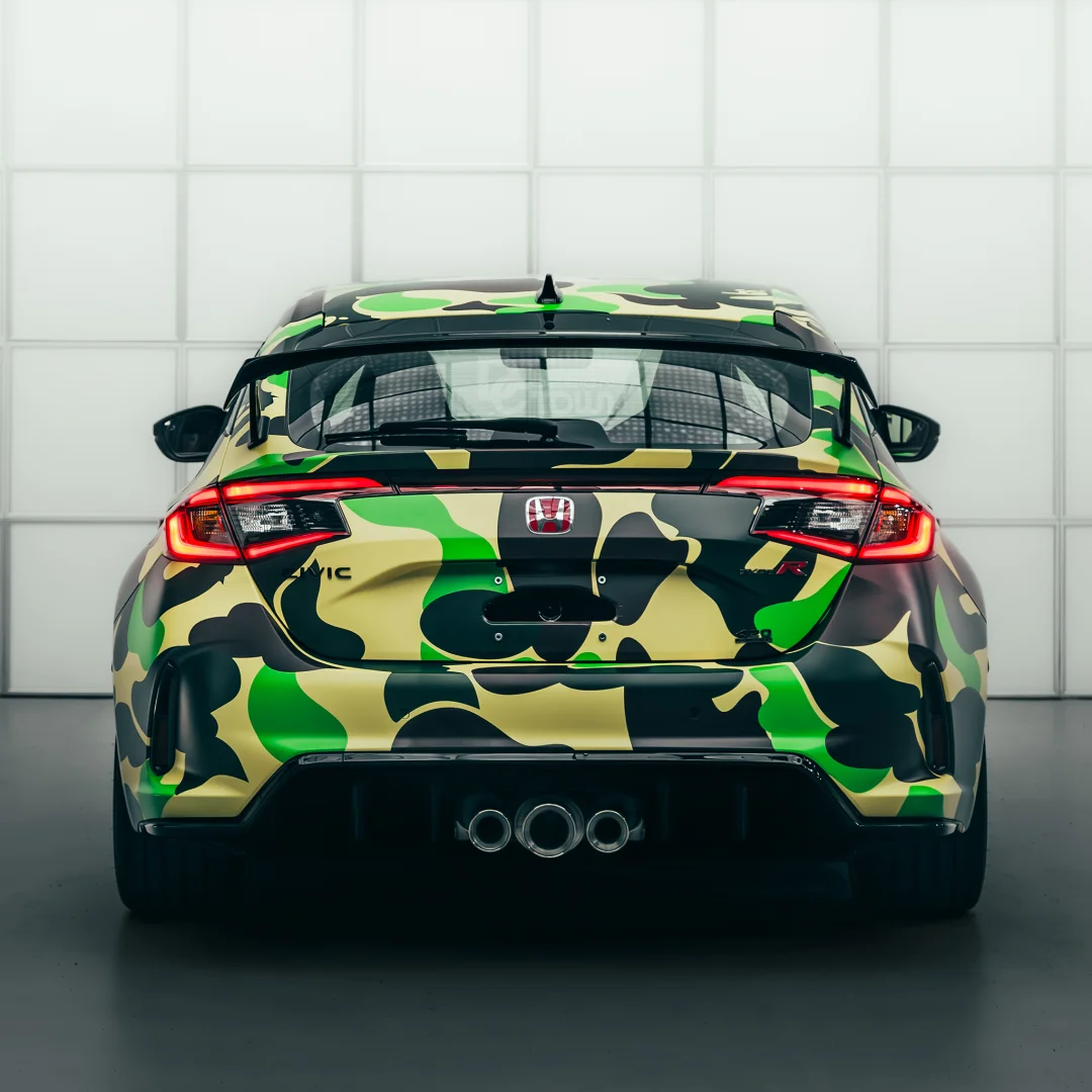Honda Green Camo Custom Car Vinyl Wrap