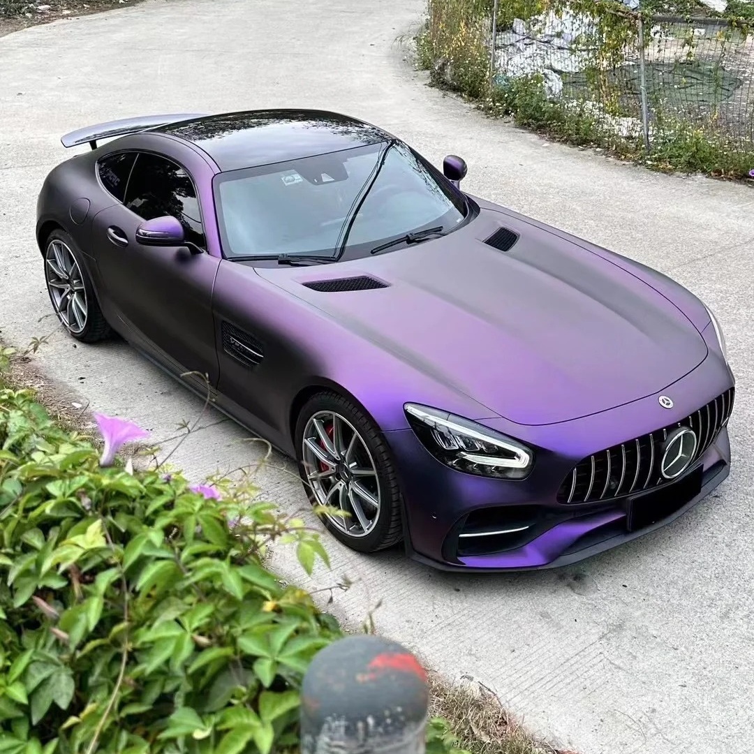 Matte Metallic Purple Car Vinyl Wrap