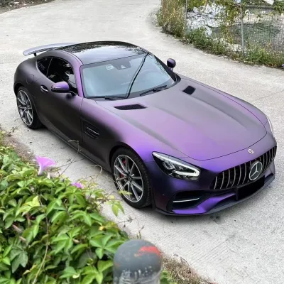Matte Metallic Purple Car Vinyl Wrap 02