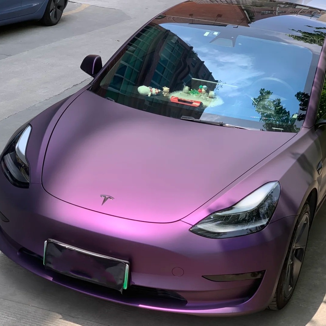 Matte Metallic Purple Car Vinyl Wrap