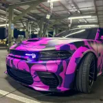Hellcat Purple Camo Custom Car Vinyl Wrap