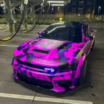 Hellcat Purple Camo Custom Car Vinyl Wrap