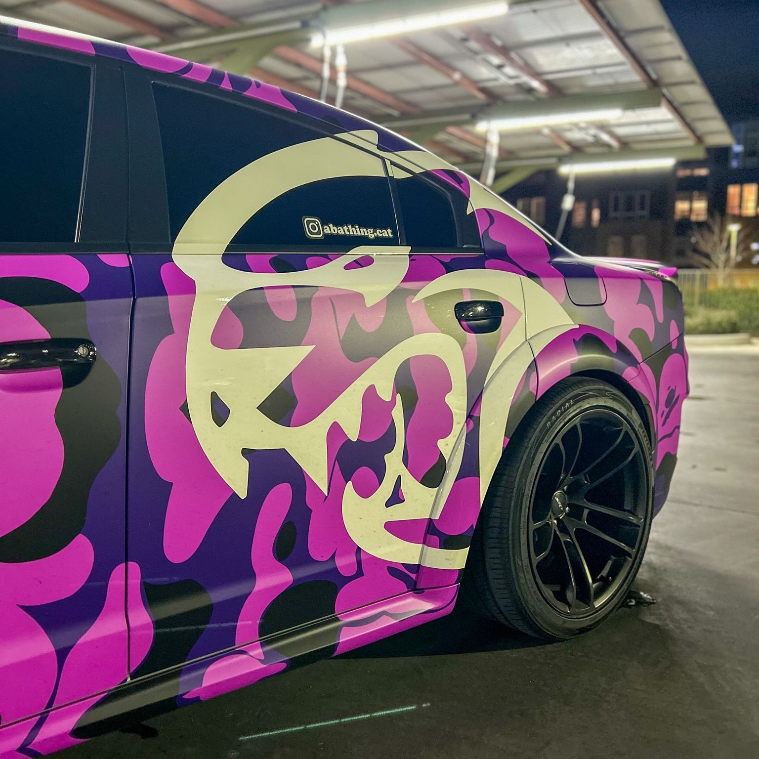 Hellcat Purple Camo Custom Car Vinyl Wrap