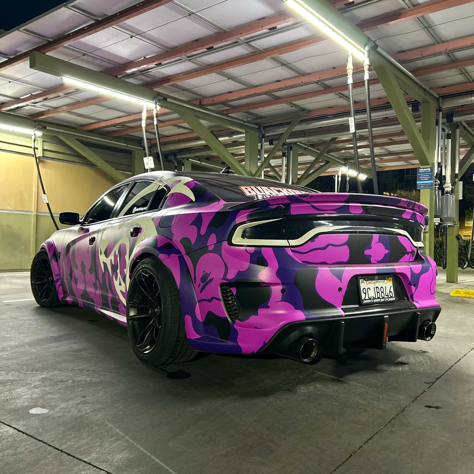 Hellcat Purple Camo Custom Car Vinyl Wrap