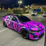 Hellcat Purple Camo Custom Car Vinyl Wrap