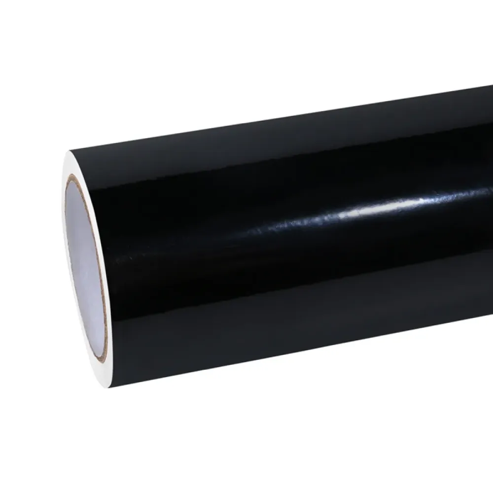 PET Gloss Repaired Black Car Vinyl Wrap