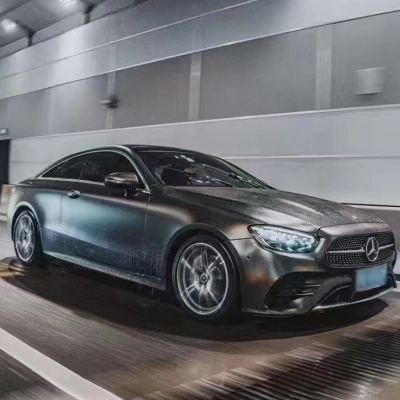 PET Neon Electroplated Tungsten Steel Grey Car Vinyl Wrap 02