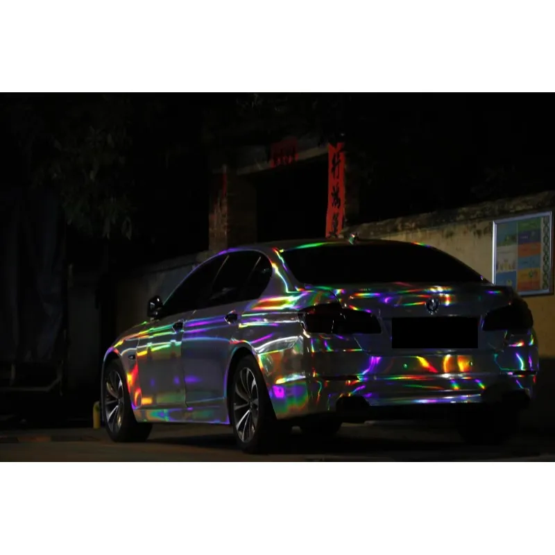 Laser Electroplated Silver Car Vinyl Wrap