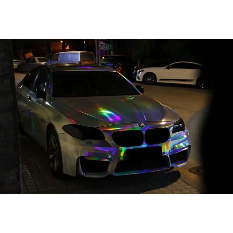 Laser Electroplated Silver Car Vinyl Wrap