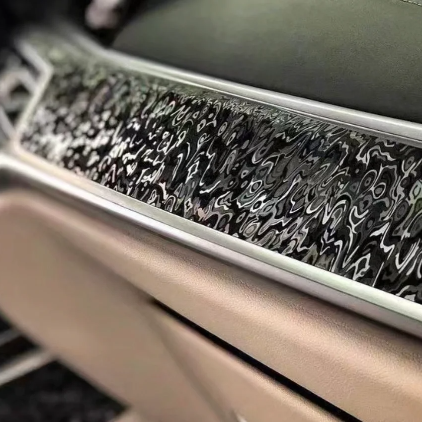 PET Gloss Metacosmic Black Carbon Fiber Car Vinyl Wrap