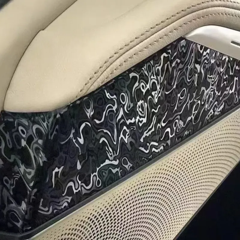 PET Gloss Metacosmic Black Carbon Fiber Car Vinyl Wrap