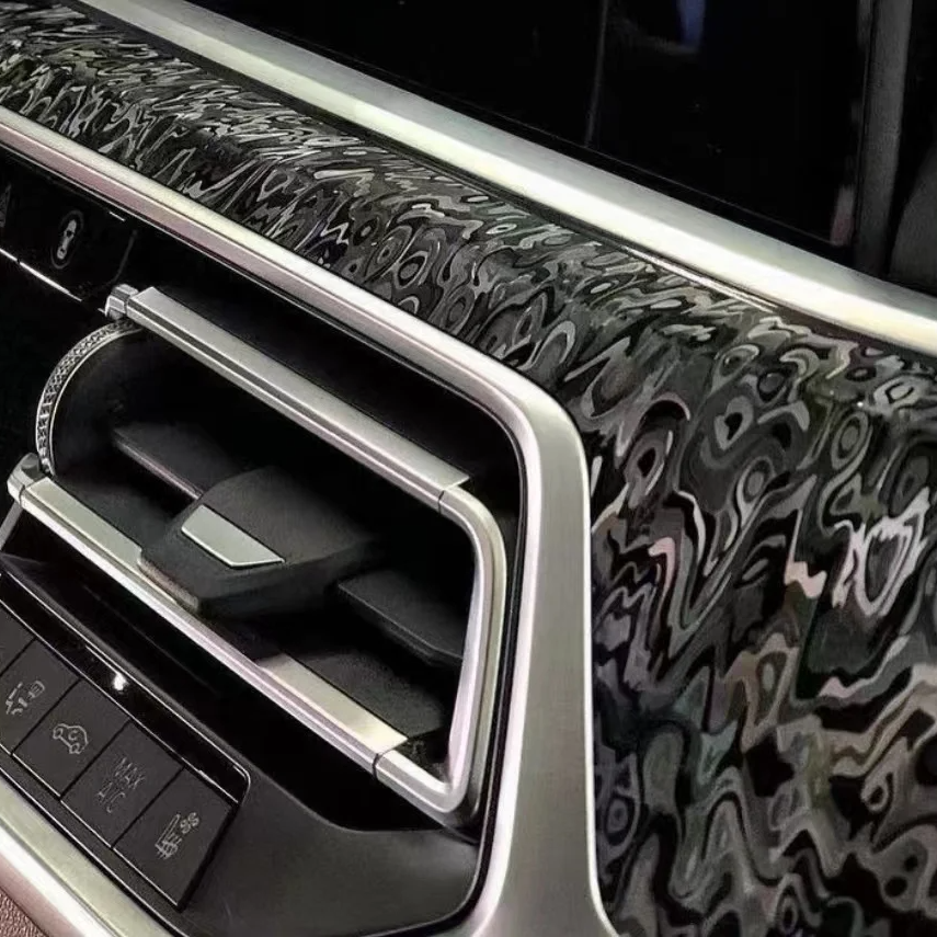 PET Gloss Metacosmic Black Carbon Fiber Car Vinyl Wrap