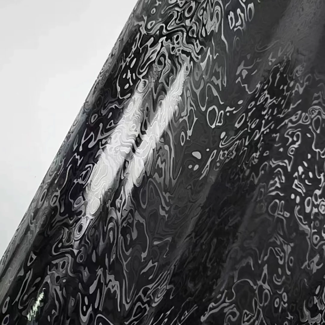 PET Gloss Metacosmic Black Carbon Fiber Car Vinyl Wrap