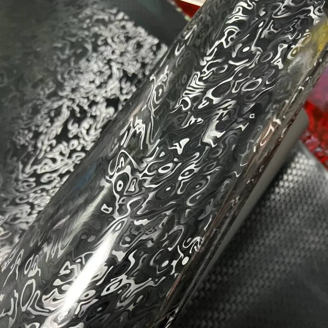 PET Gloss Metacosmic Black Carbon Fiber Car Vinyl Wrap