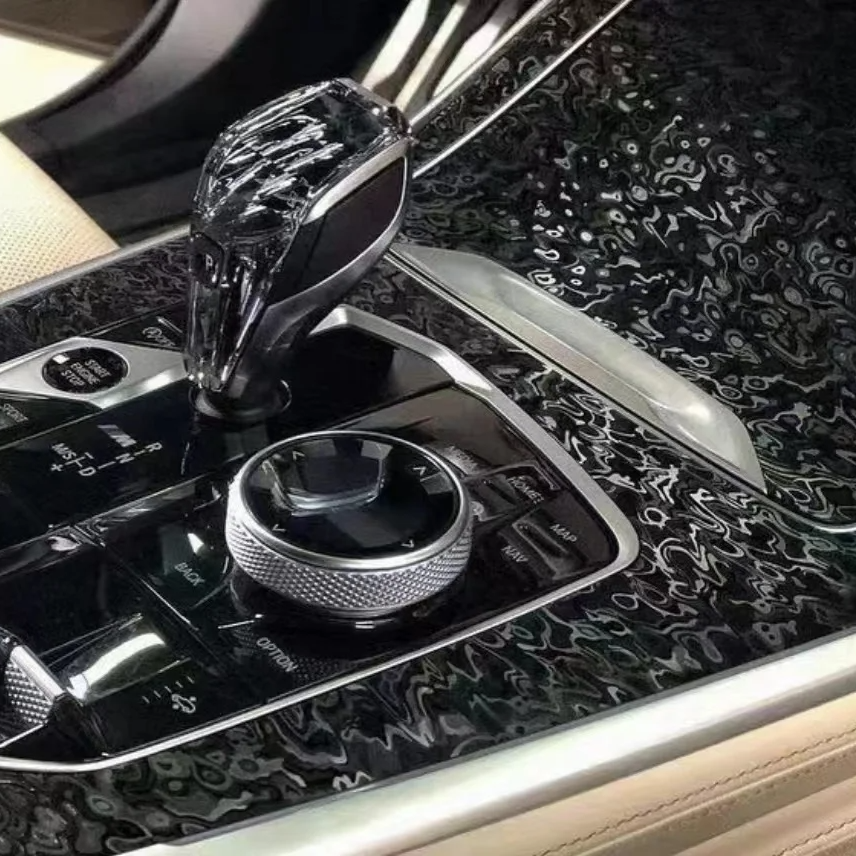 PET Gloss Metacosmic Black Carbon Fiber Car Vinyl Wrap