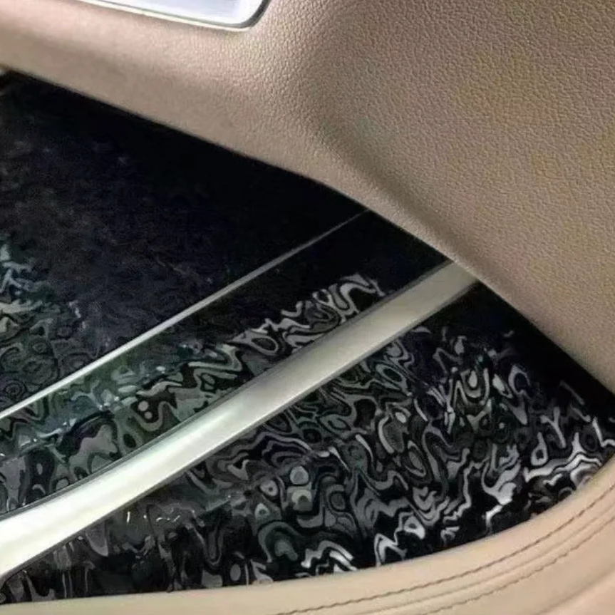 PET Gloss Metacosmic Black Carbon Fiber Car Vinyl Wrap