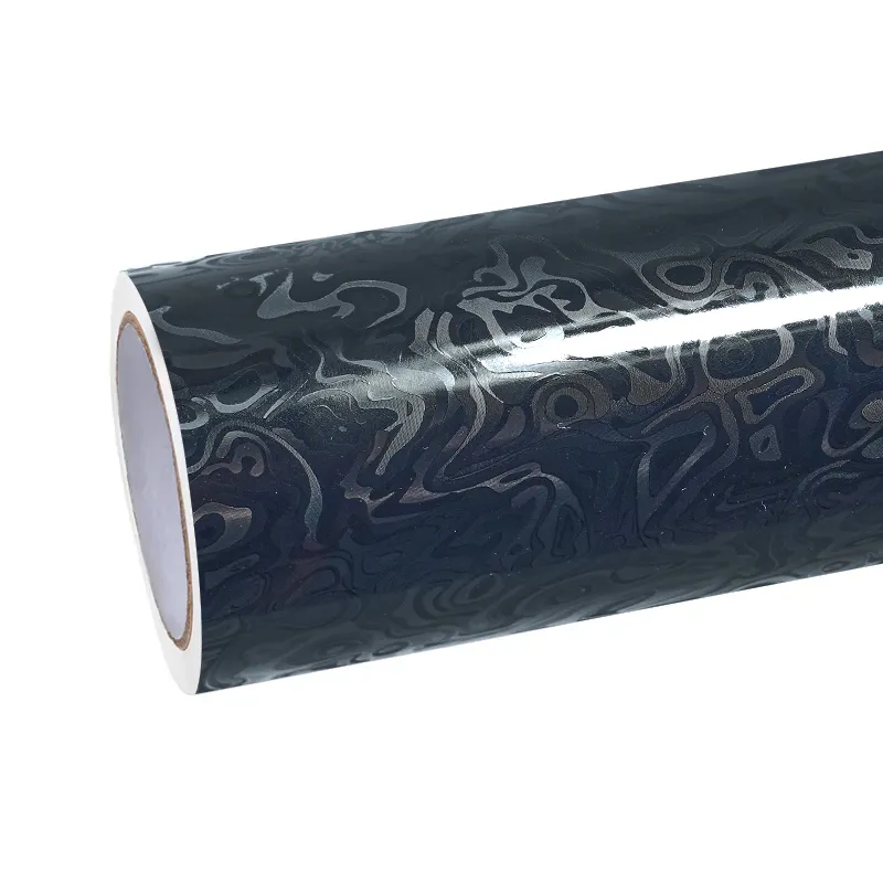PET Gloss Metacosmic Black Carbon Fiber Car Vinyl Wrap