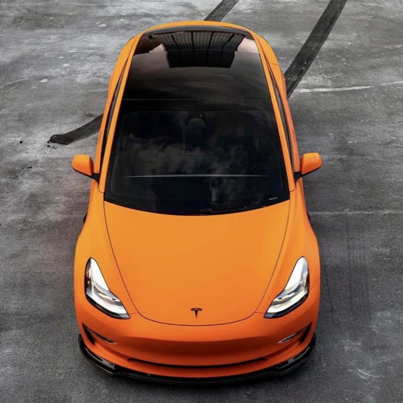 Super Matte Flame Orange Car Vinyl Wrap