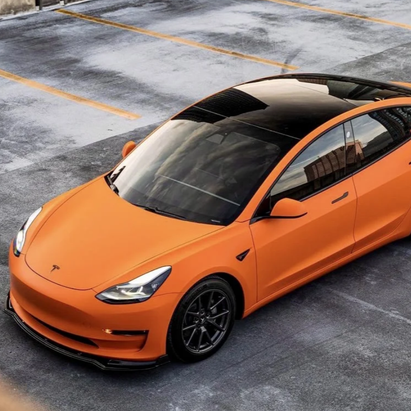 Super Matte Flame Orange Car Vinyl Wrap