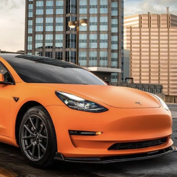 Super Matte Flame Orange Car Vinyl Wrap