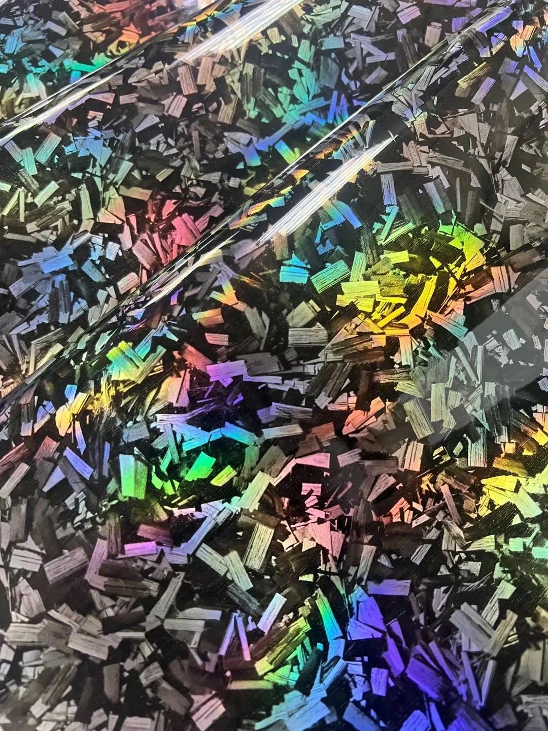 Matte Rainbow Flower Carbon Car Vinyl  Wrap