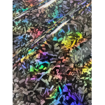 Matte Rainbow Flower Carbon Car Vinyl  Wrap