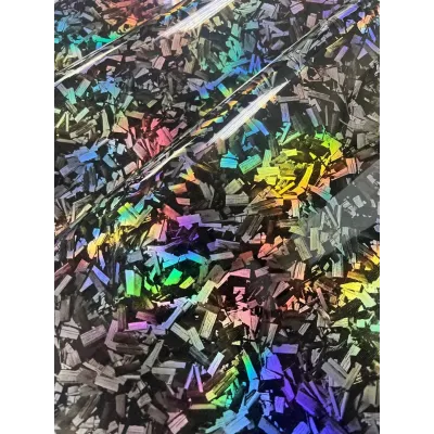 Matte Rainbow Flower Carbon Car Vinyl  Wrap 02
