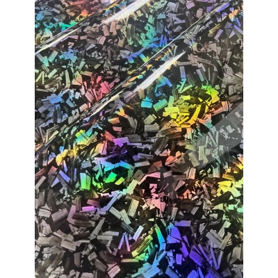 Matte Rainbow Flower Carbon Car Vinyl  Wrap 02