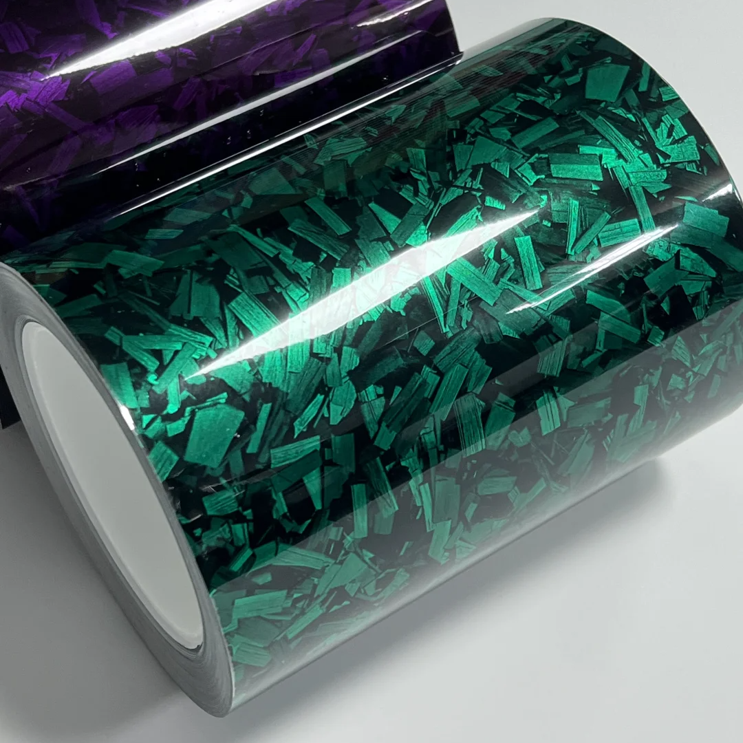 Super Gloss Black Green Carbon Car Vinyl Wrap