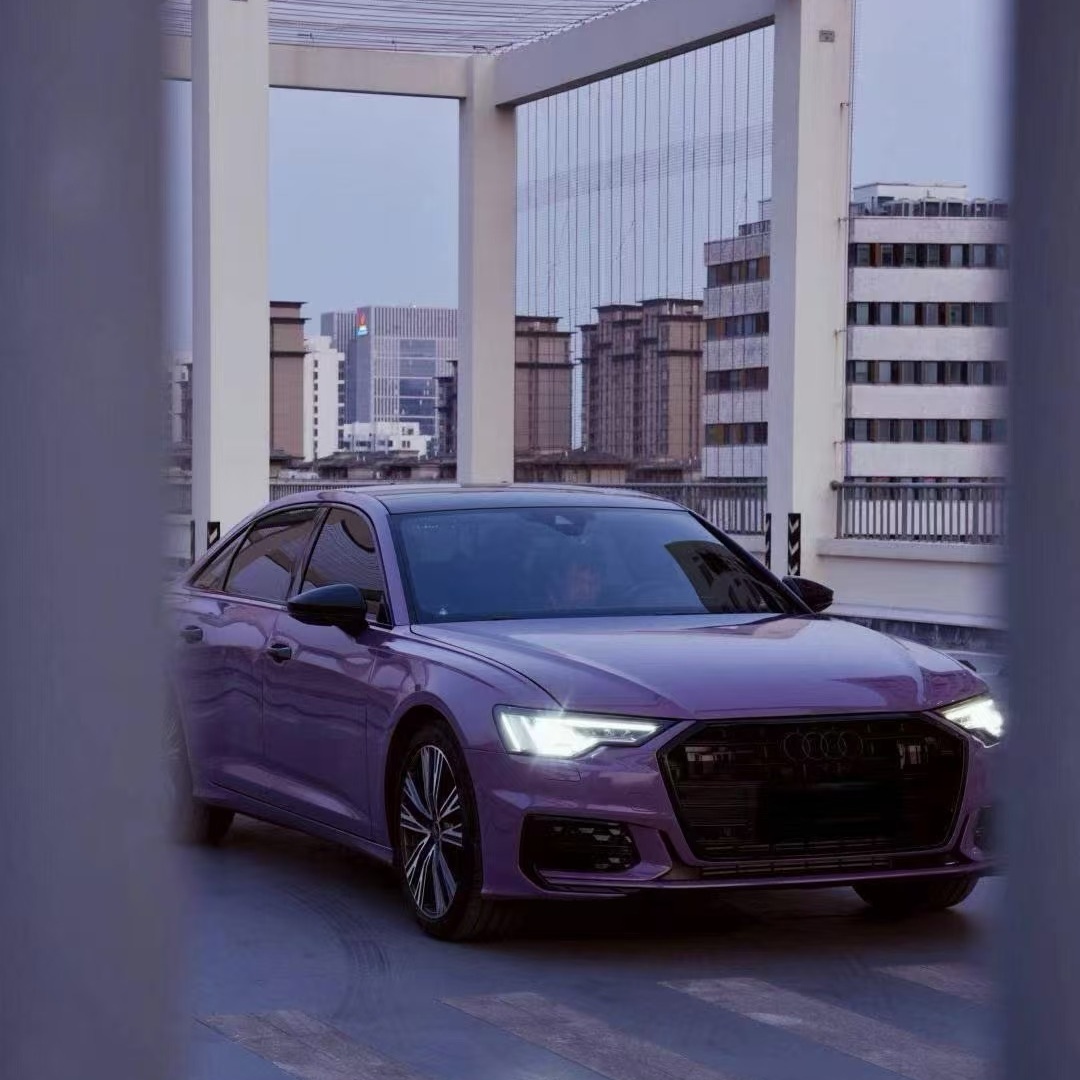 PET Sugar Violet Milk Coffee Car Vinyl Wrap