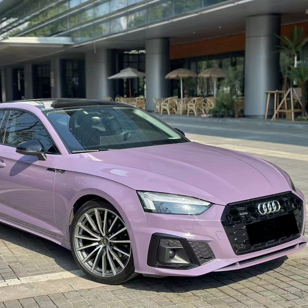 PET Sugar Violet Milk Coffee Car Vinyl Wrap