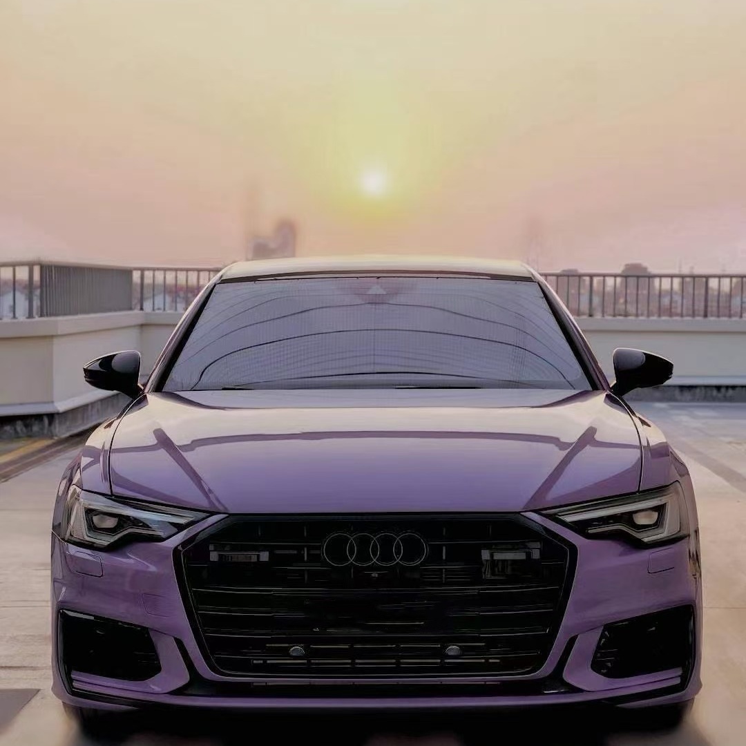 PET Sugar Violet Milk Coffee Car Vinyl Wrap