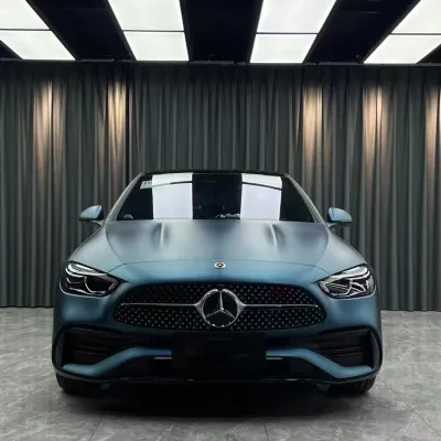 Matte Night Blue Car Vinyl Wrap 02