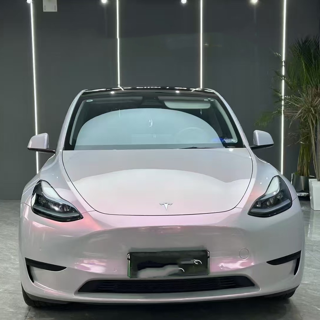 Gloss Metallic Twin Candy Gray Red Car Vinyl Wrap