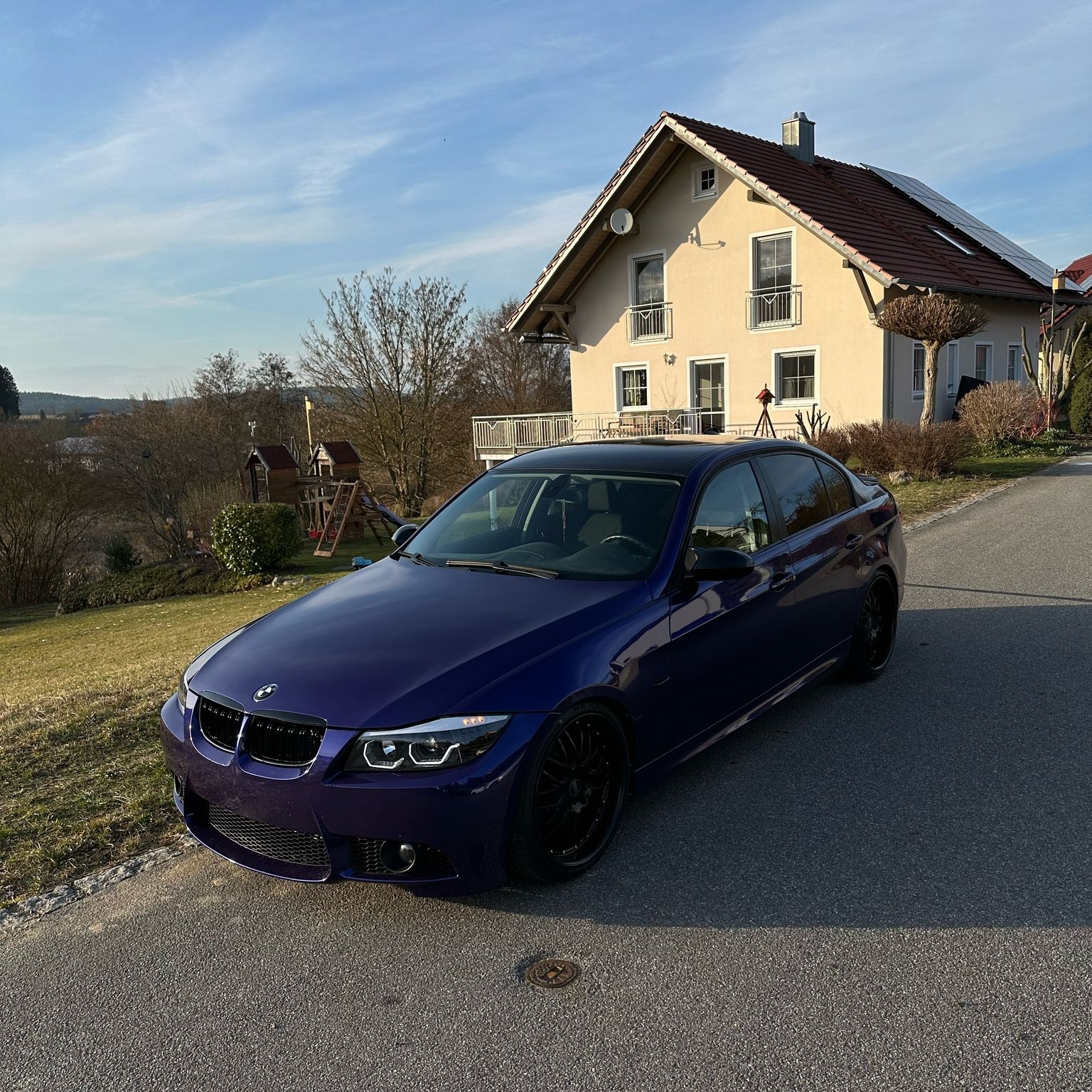 BMW Gloss PET Royal Indigo Blue Car Vinyl Wrap