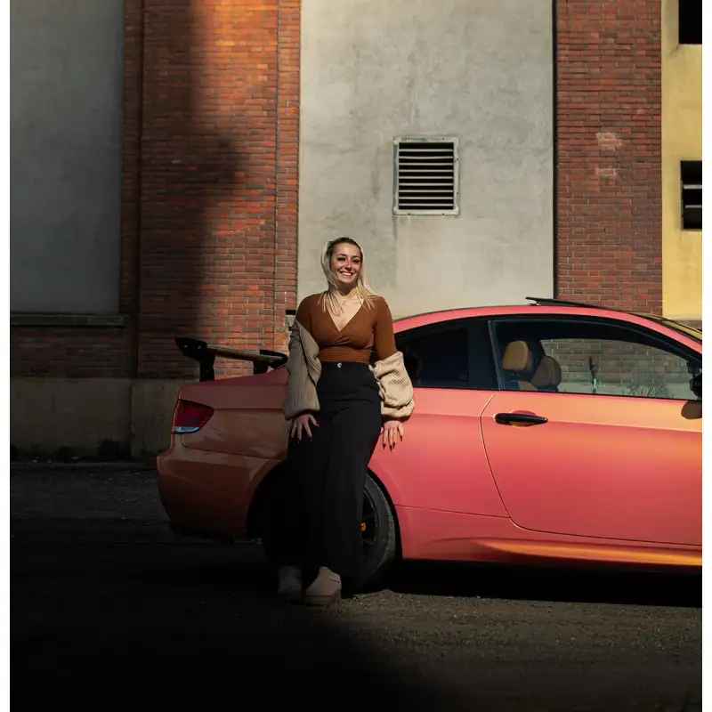 Super Gloss Magic Gold Orange Car Vinyl Wrap