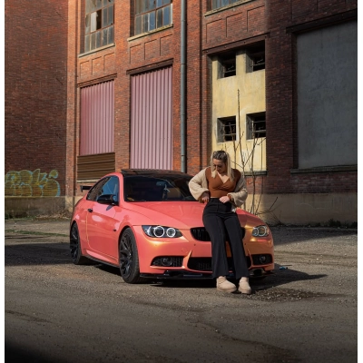 Super Gloss Magic Gold Orange Car Vinyl Wrap 01