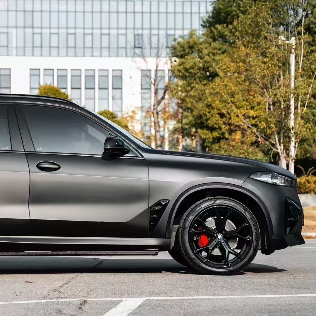 Satin Black Car Vinyl Wrap