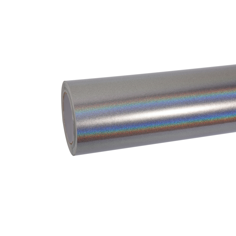 Glossy Laser Silver Car Vinyl Wrap
