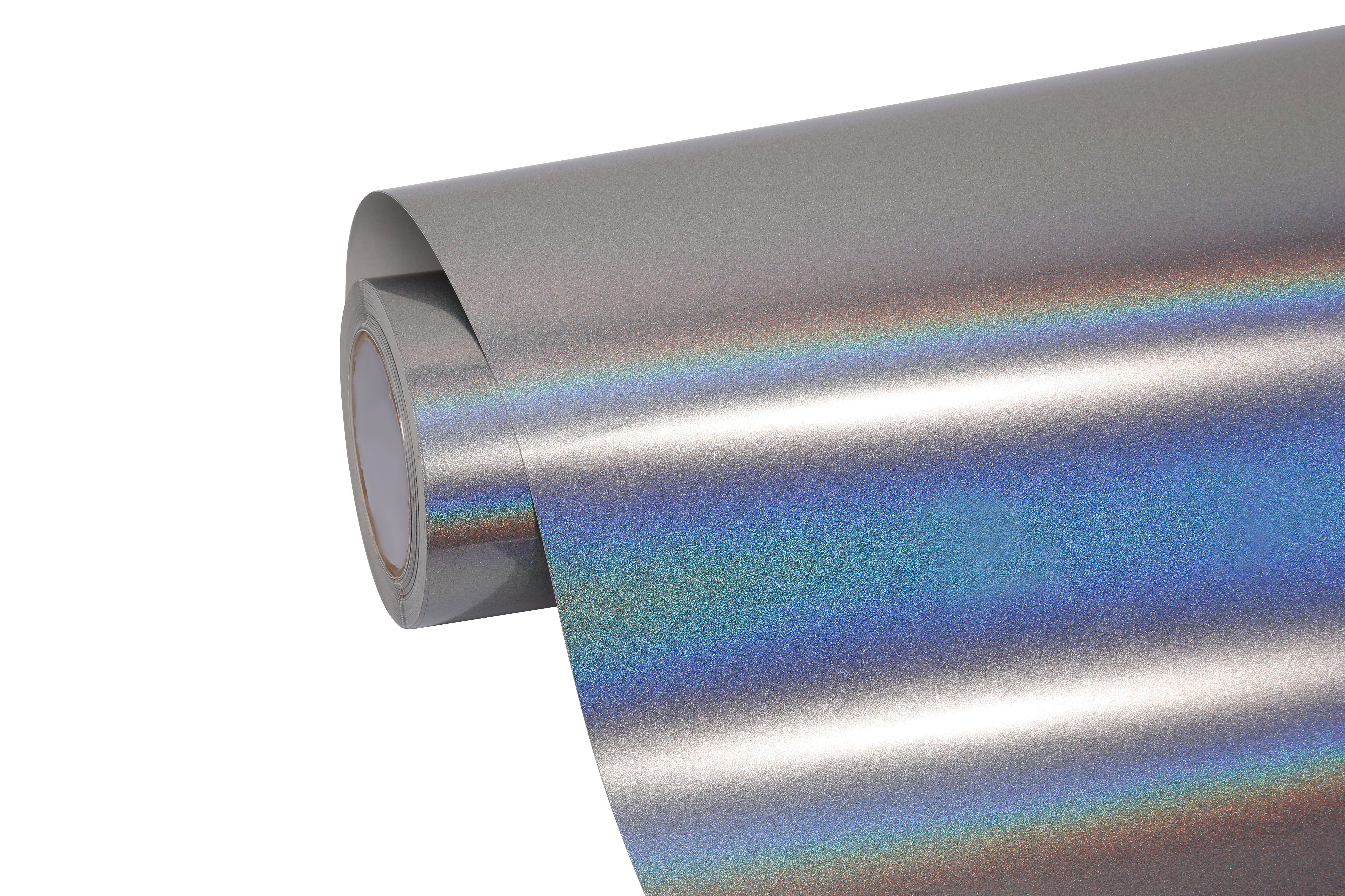 Glossy Laser Silver Car Vinyl Wrap