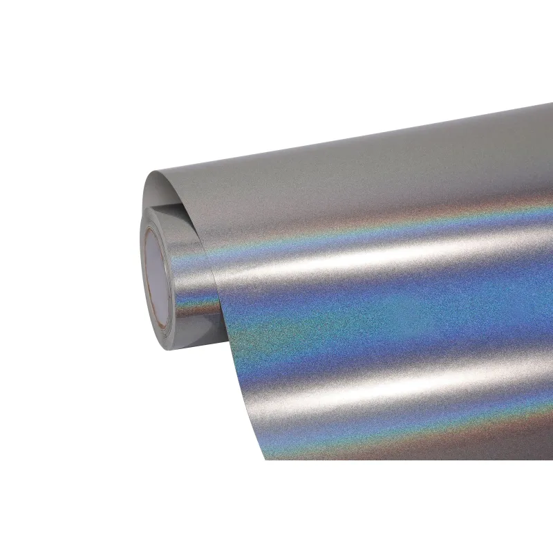 Glossy Laser Silver Car Vinyl Wrap