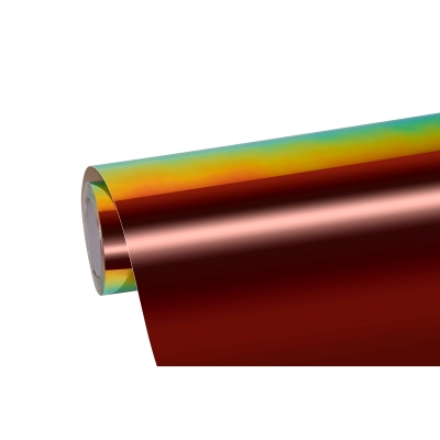 Rainbow Chrome Green Car Vinyl Wrap 02