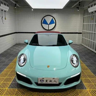Super Gloss Tanager Blue Car Vinyl Wrap 02