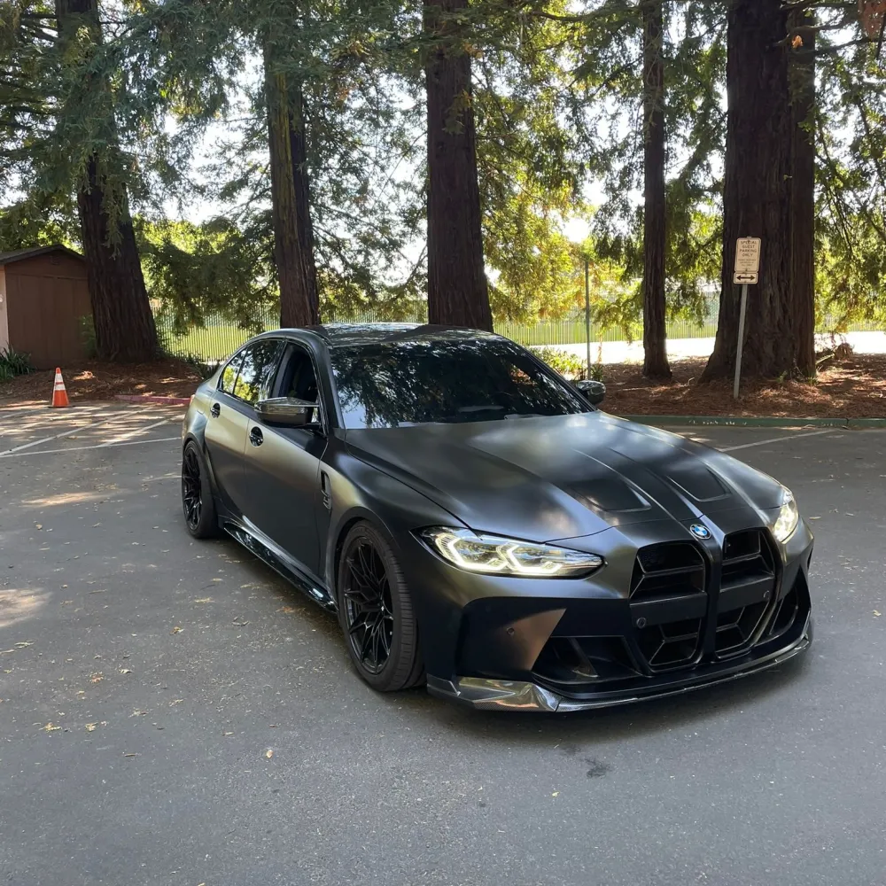  Matte Black Car Vinyl Wrap