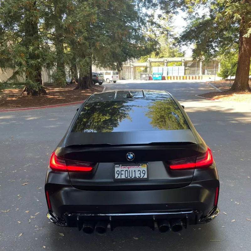  Matte Black Car Vinyl Wrap