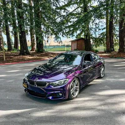 PET Gloss Metallic Midnight Purple Car Vinyl Wrap 02