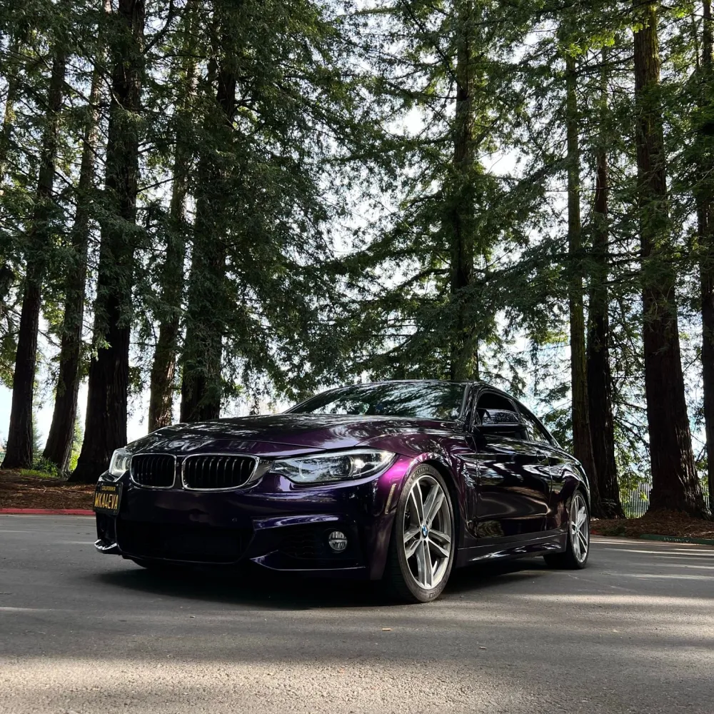 PET Gloss Metallic Midnight Purple Car Vinyl Wrap