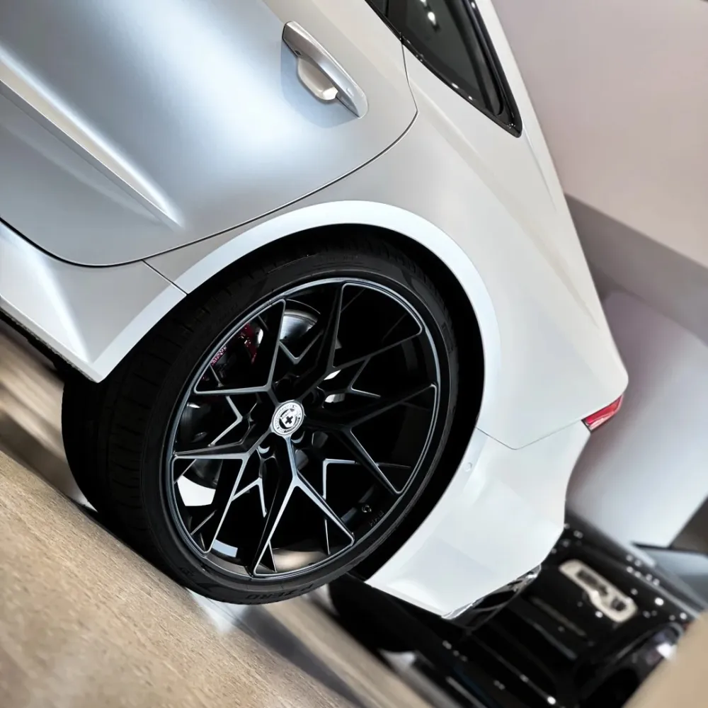 PET Pure Metal White Car Vinyl Wrap