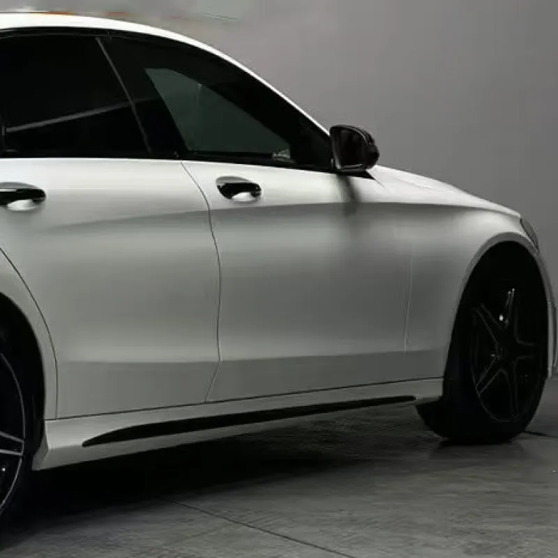 PET Pure Metal White Car Vinyl Wrap