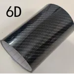 6D Super Gloss Emulational Carbon Fiber Black Car Vinyl Wrap 